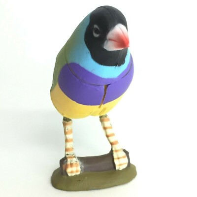 Choco Egg Mini Figure Bird Gouldian Finch Black Kaiyodo Furuta
