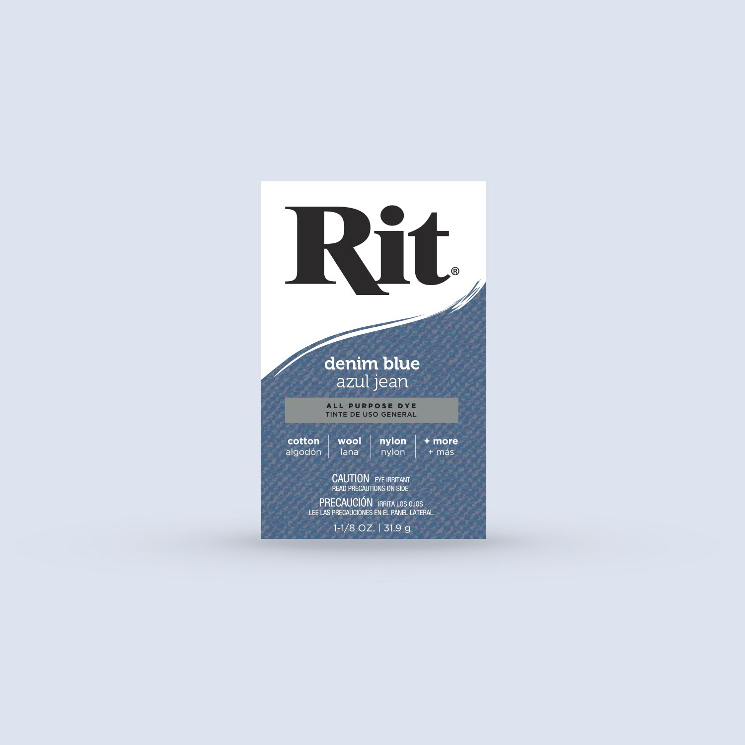Rit Dye Powder Dye For Fabric Cotton Wool Nylon Plastics Silk Linen Denim Blue
