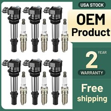 6× UF375 Ignition Coils and 6× Spark Plugs For 2005-2008 Buick LaCrosse 3.6L V6