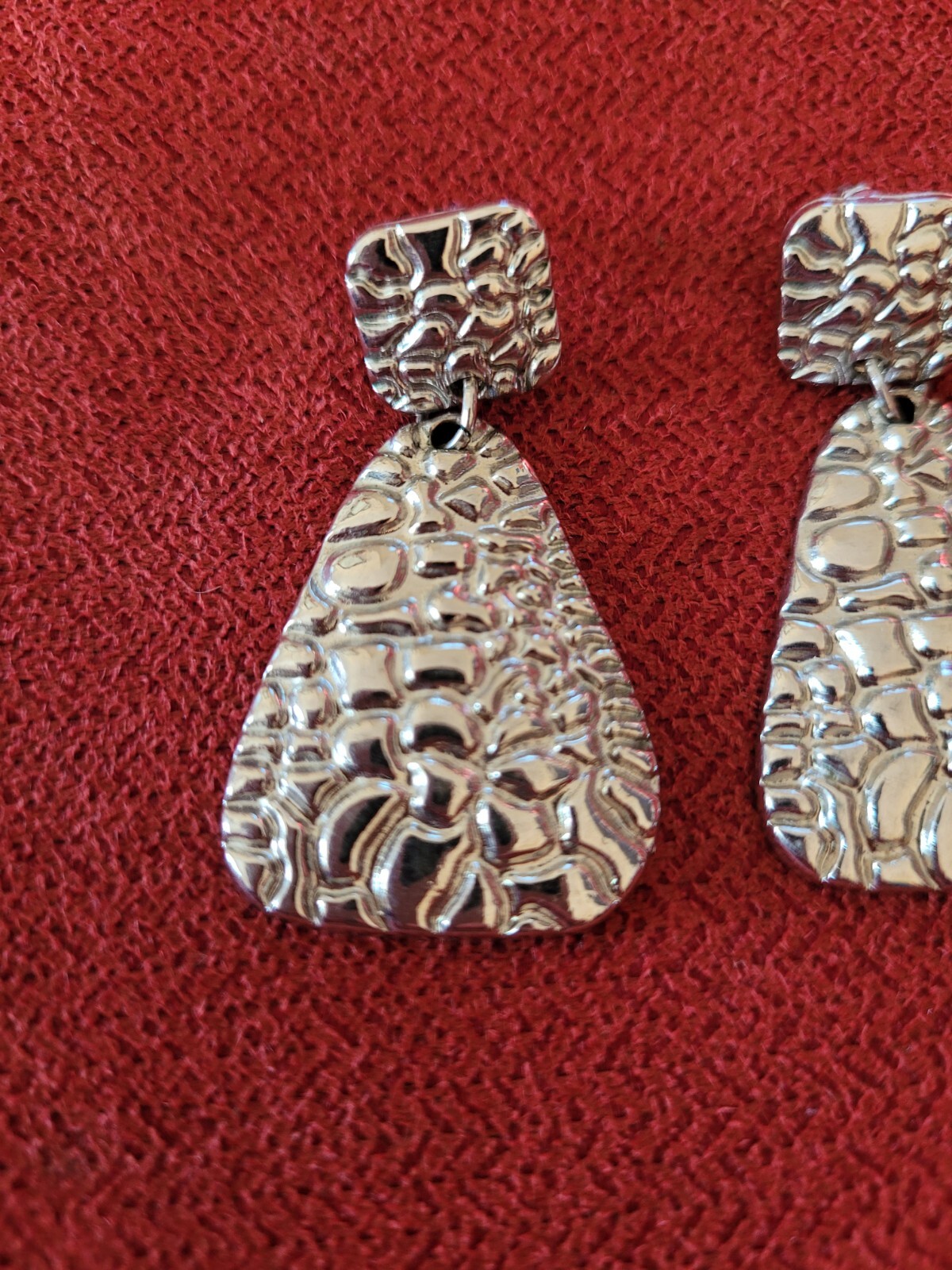 Silvertone Boho Dangle Earrings - image 2