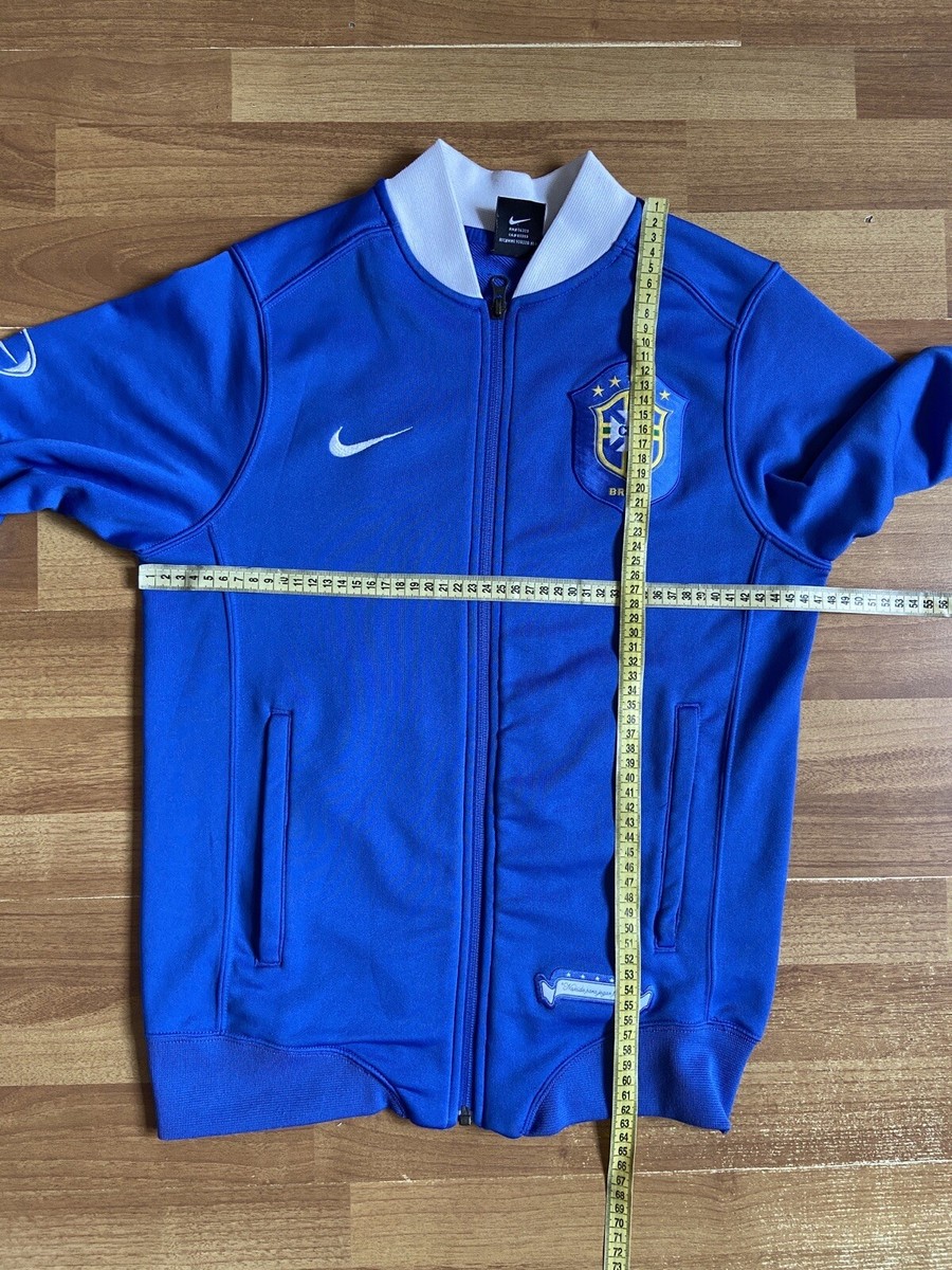 BRAZIL 2006 2008 AWAY FOOTBALL SOCCER ZIP TRACK JACKET NIKE sz S