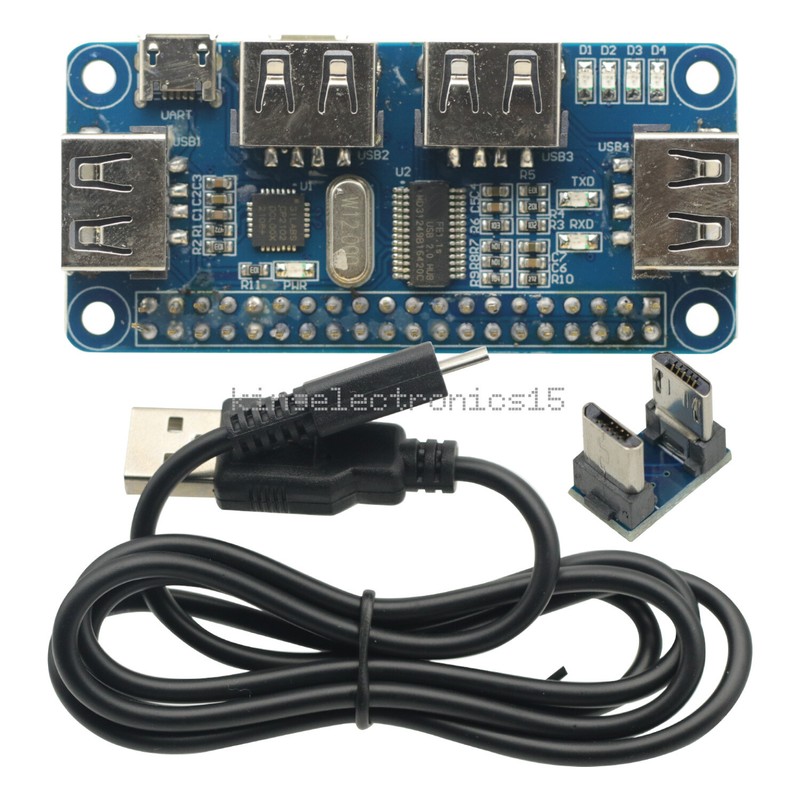 4 Port USB Hub For Raspberry Pi Expansion Board UART Raspberry Zero/Zero W/3B+
