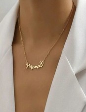 Mama goldtone chain heart necklace mama necklace new