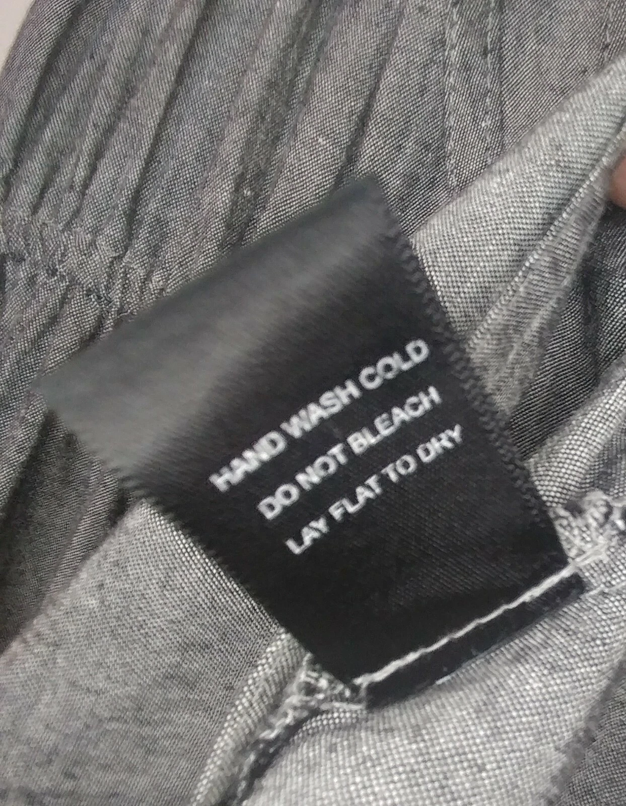 VETEMENTS Abito Metropark M grigio misto lino vita raccolta scuro accademico profondo V