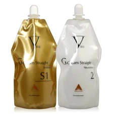 Yuko- G Cream Straight Solution & Neutralizer S1 + 2 - for color treated hair