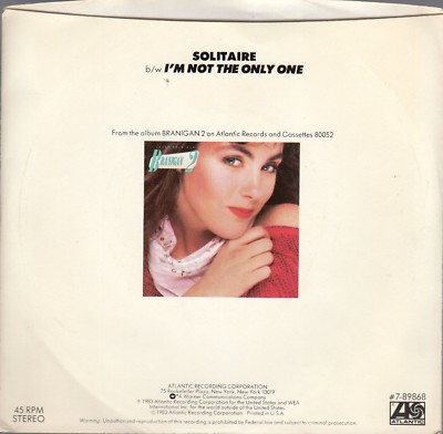Laura Branigan 45 rpm Atlantic Records 1983, 7-89868, Solitaire