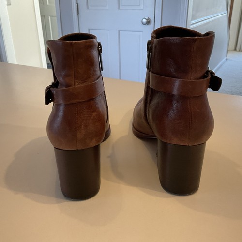 Isola Brown Leather Ankle Boots Size 9 Pre Owned - Picture 3 of 9