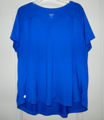 Women's Zelos Royal Blue Athletic V-Neck Shirt Size 2X