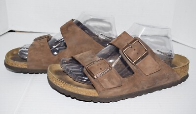 Birkenstock Men Brown Sandals sz 41 ( New) Birkenstock 41 Mens 8 Wms 10 Arizona Brown Leather Sandals  main image 3