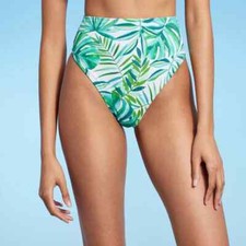 Shade  Shore Women's High Waist High Leg Extra Cheeky Bikini Bottom Small 4-6