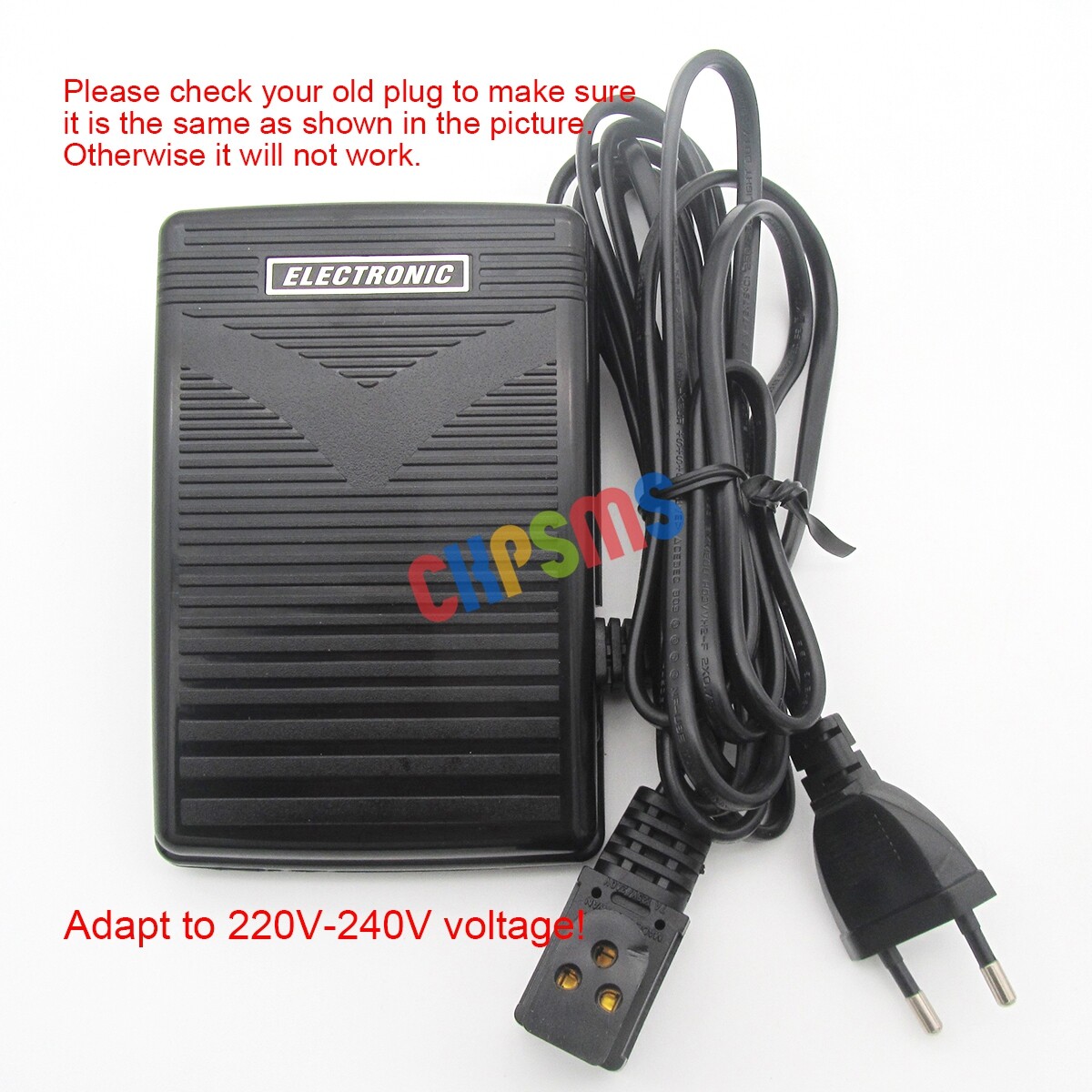 3Prong Power Cord Foot Pedal Control 220V FOR Singer Sewing Machine