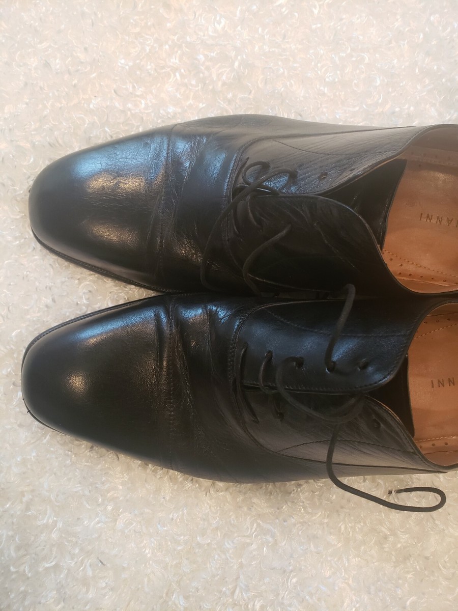Magnanni Toledo Oxford Cap Toe Black Leather Men display picture 2