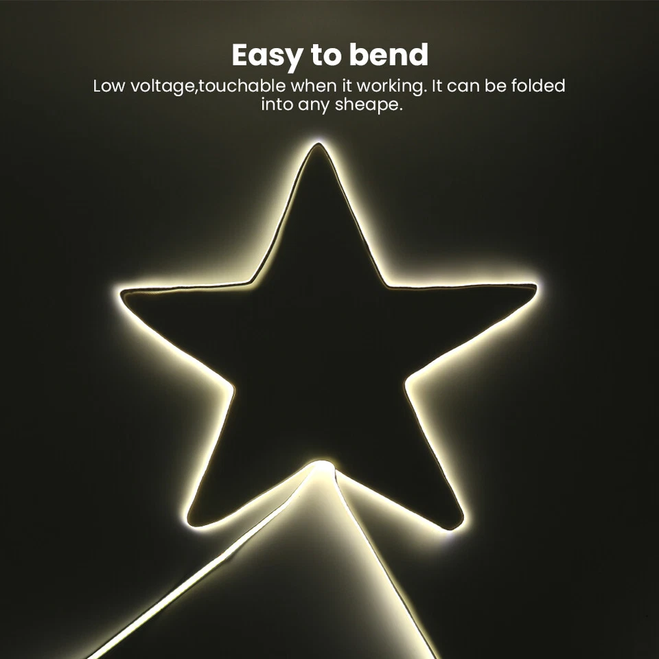 5V 3MM Thin COB LED Strip Lights Warm White Flexible Tape for Room Bar TV Indoor - Image 3 of 4