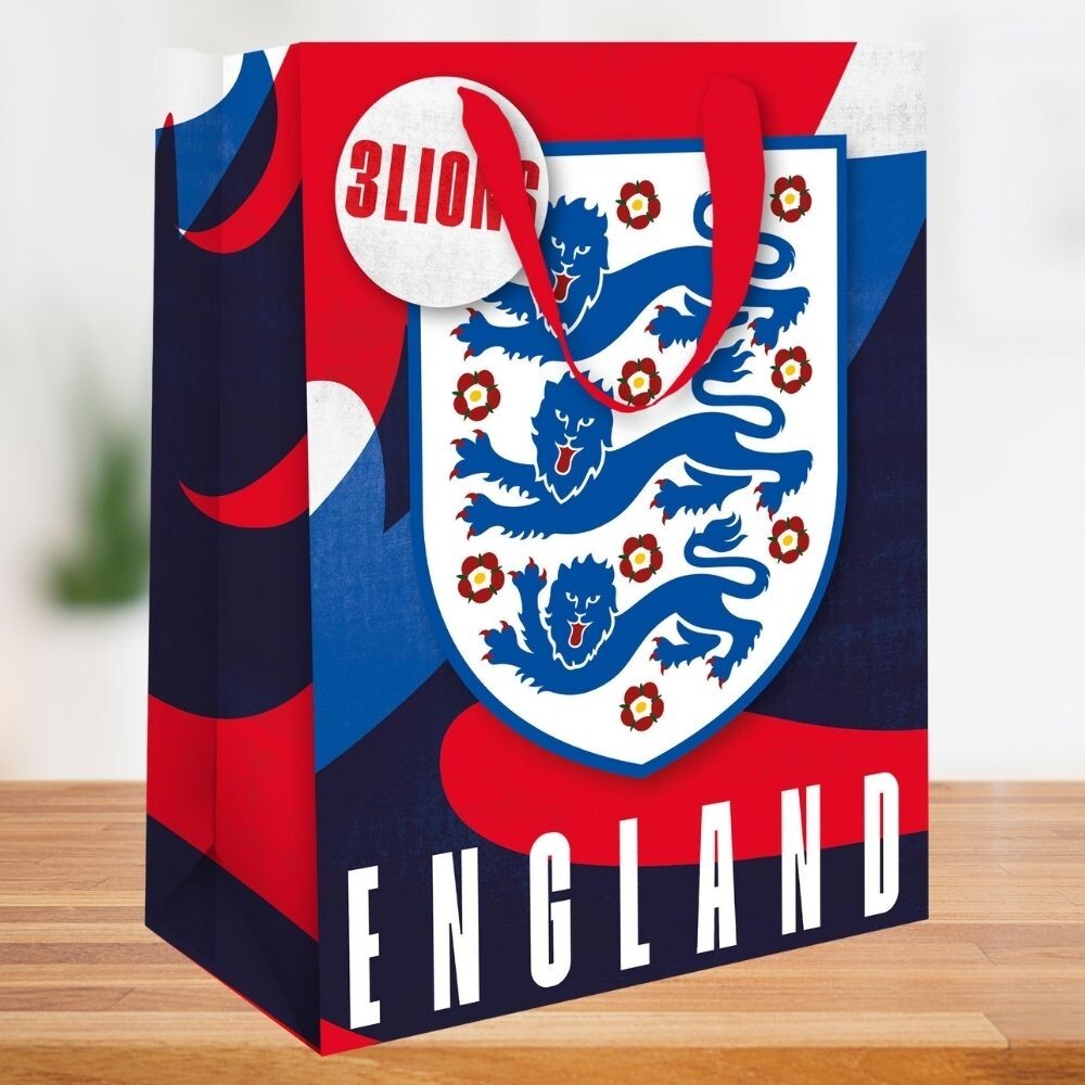 Eurowrap Football Gift Bag With Gift Tag - Gift Bag For Him, Her