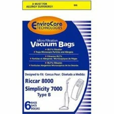 Riccar 8000 & 8900 Series Micro Filtration Type B Bags 6 Pk Generic Part # 846