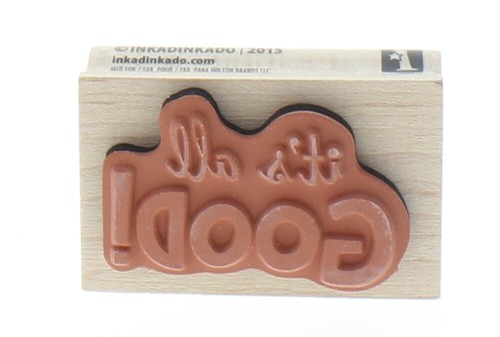 Inkadinkado It's All Good Words Writing Wooden Rubber Stamp - Picture 2 of 2
