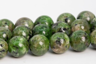 8MM Grass Green Jade Beads Round Gemstone Loose Beads