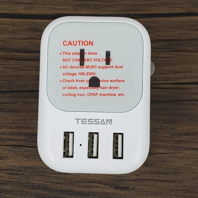 European Travel Plug Adapter 2 Pack TESSAN US to Europe Wall Power Adapter