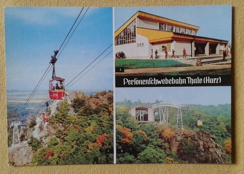 Alte AK-Thale-Harz-DDR-Personenschwebebahn-Seilbahn-ungelaufen-70er Jahre?