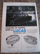 LUCAS REVERSING LAMP REVERSE IN SAFETY 1965 ADVERT FILE 59