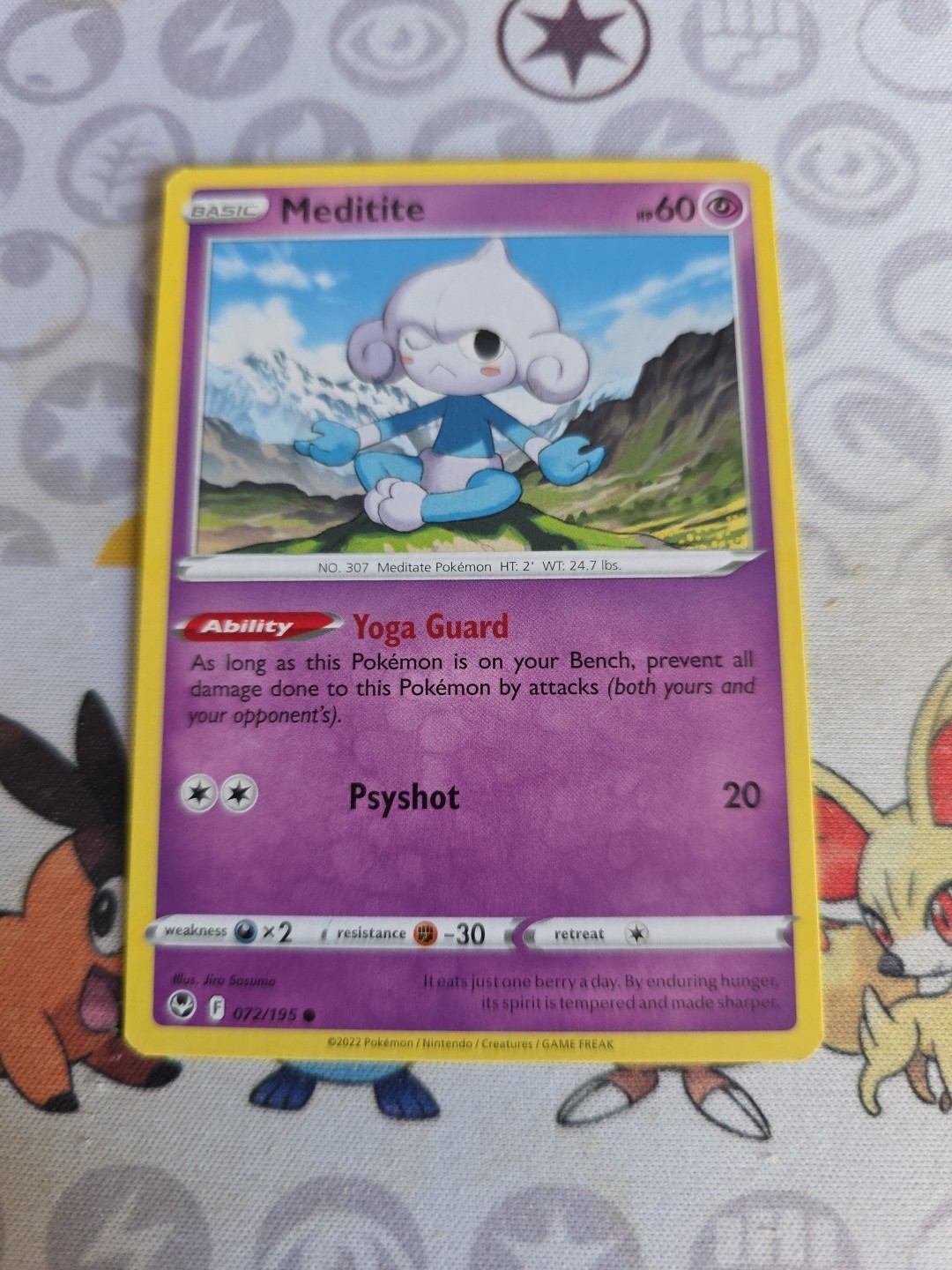 Meditite 72/195  Silver Tempest  Common  Pokemon Card TCG