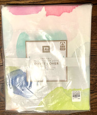 POTTERY BARN TEEN 100 organic cotton watercolor dots twin duvet cover. NIP.