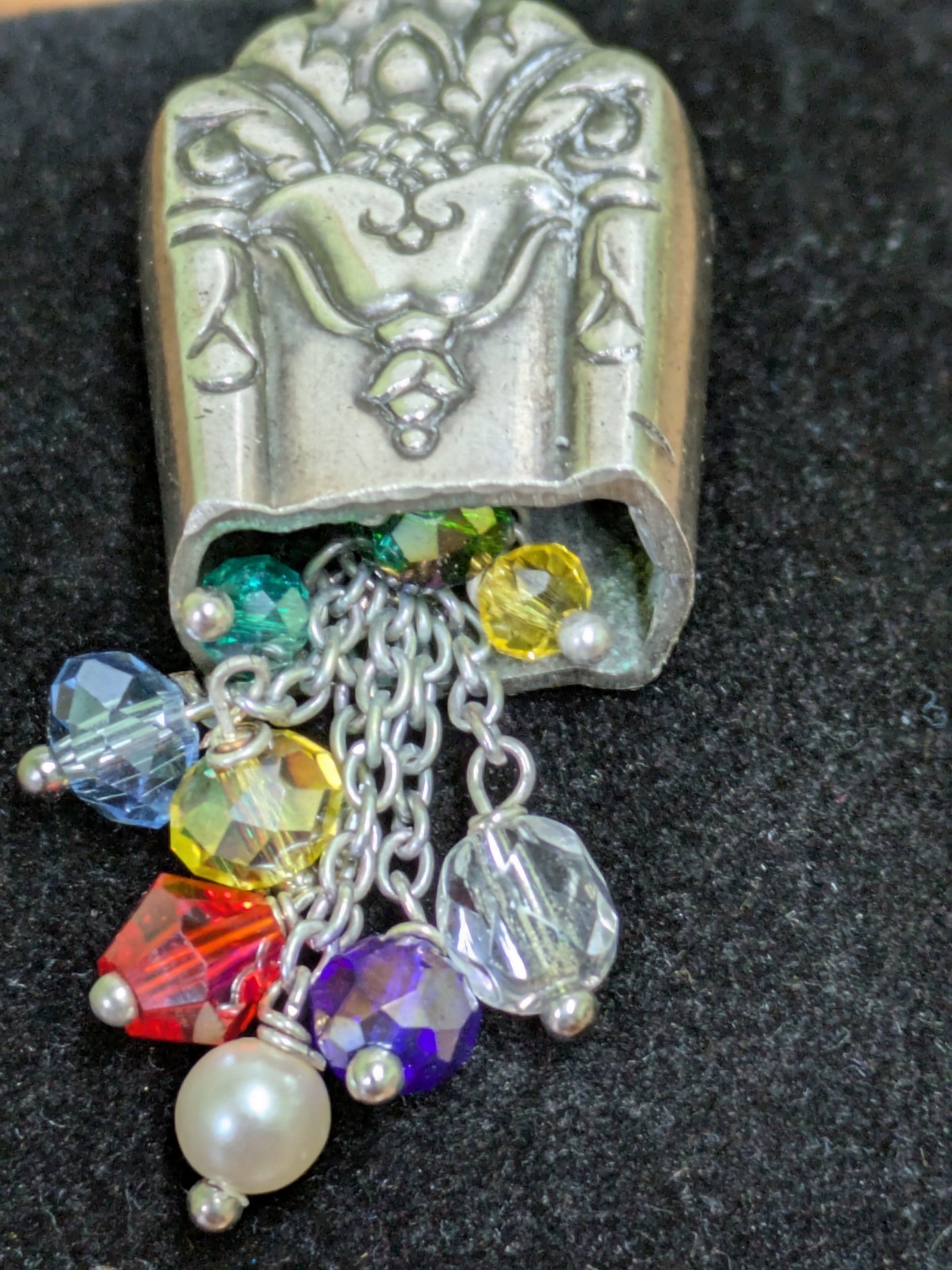 Silverware Bell Pendant Repurposed Flatware Handm… - image 2