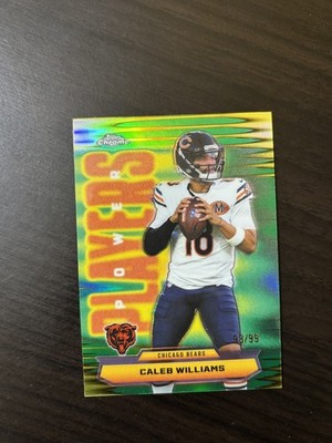 Caleb Williams 2025 Topps Chrome Power Players Green Refractor /99 #PP-7 Bears