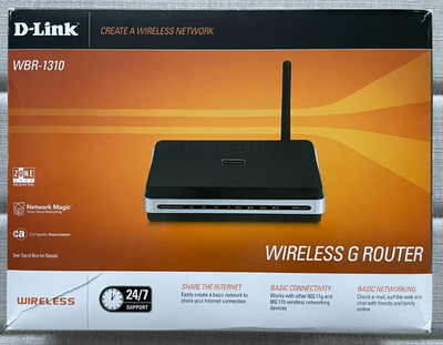 D-Link WBR-1310 54 Mbps 4-Port 10/100 Wireless G Router Read Description