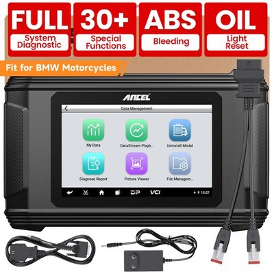 ANCEL MT510 for BMW Motorcycle Diagnostic Scan Tool ABS TPS ECU Reset Oil Reset