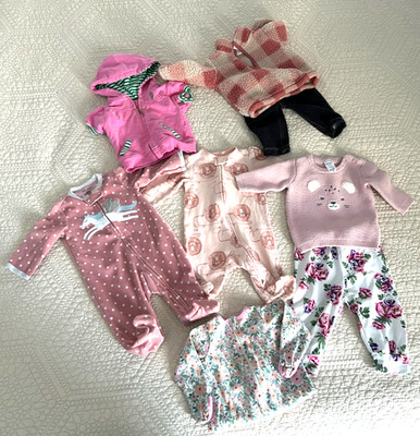 Carter s & Polo 8pc Children s Clothing Lot Size 3 6M Mixed Baby Outfit Bundle