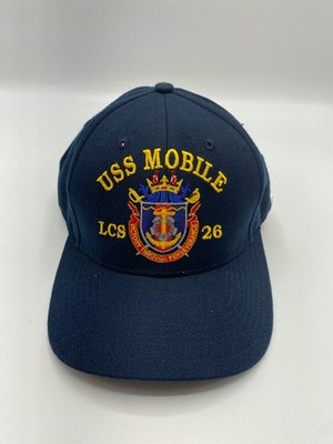 The Corps USS Mobile LCS 26 Logo Blue Baseball Cap Hat One Size