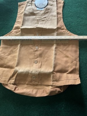 Vtg SM 38  Chest Hunting Vest Field Tan Cotton Canvas Game Bag Black Sheep Japan