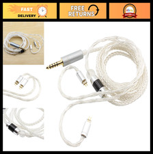 2m 0.78mm 2 Pin IEM Cable, 6.5ft Balanced Earbud Wire, Silver Plated Earphone Co
