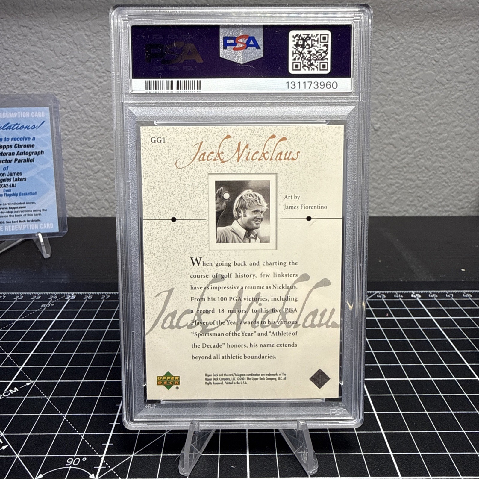 2001 Upper Deck Golf GG-JN Jack Nicklaus AUTO 10  view 2