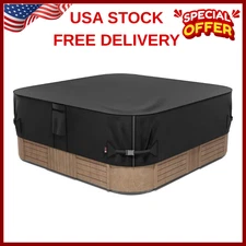 Outdoor Waterproof and Weatherproof Hot Tub Cover 85 X 85 Inch Fit 84 X 84 or 83