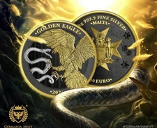 2024 Malta Eagle 5 Euro 1oz Silver Coin Germania Mint