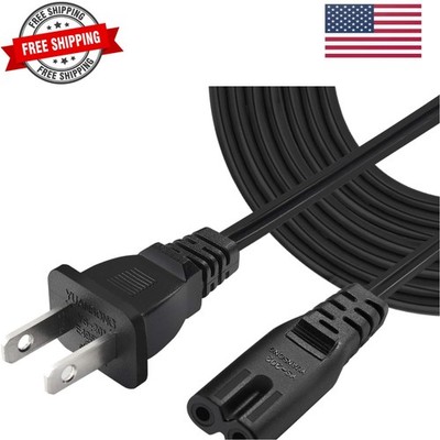 2-Slot Non-Polarized  Listed 18AWG Universal Replacement Power Cord NEMA 1-15...