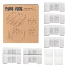 Cat Water Fountain Replacement Filters, 8 Pack Replacement Filters  4 Pack R...