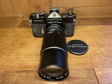 Exc 5 Pentax Spotmatic SP Black Film Camera Super Takumar m200m F/4 Telephoto