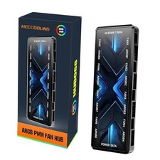 ARGB PWM Fan Hub, Addressable 5V 3PIN 12V 4PIN PWM 2-in-1 RGB Case Fan HUB088-2
