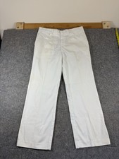 Vintage 70s Ivory Disco Pants Slacks Wide Leg men's 34x29 Talon Zip
