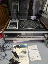 Sanyo GXT-4902K Stereo Music System 1970s Includes Record, Cassette And 8 Track
