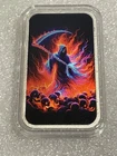 Soul Reapers Unforgiven Double Sided Color Bar 1 Oz .999 Silver Art Bar- No COA
