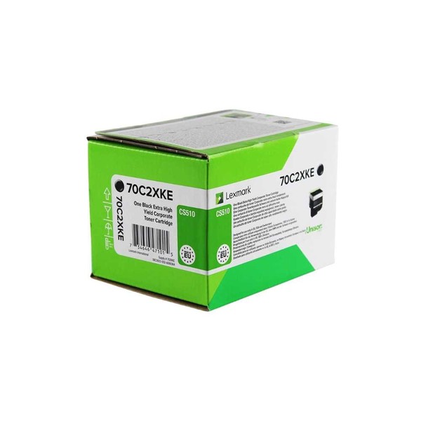 Lexmark Toner 702XKE Black Schwarz 70C2XKE Wie 70C2XK0 FüR Lexmark CS510, OVP-image