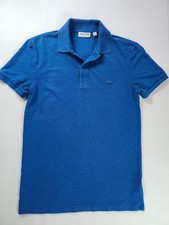 Lacoste Mens Blue Polo Shirt Slim Fit Small