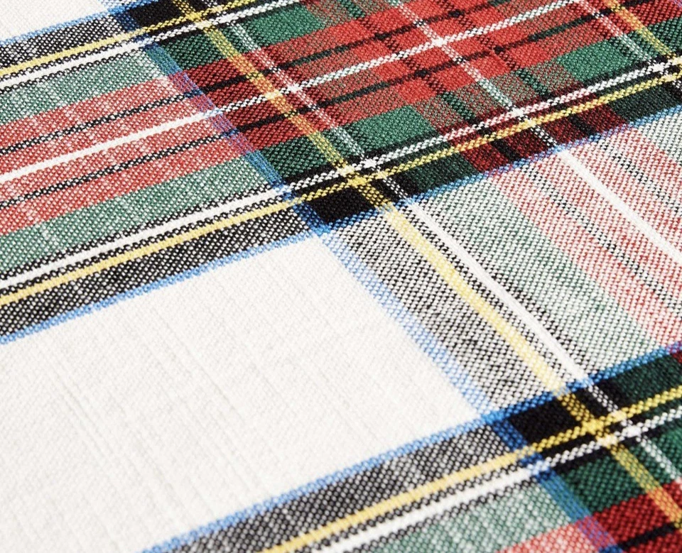 Corredor de mesa Pottery Barn Stewart a cuadros 100 % algodón, 18” x 108”, nuevo con etiquetas, venta al por menor $89 Foto 2 de 4