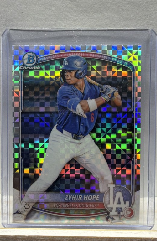 2025 Bowman - Chrome Prospects Zyhir Hope #BCP-2 X-Fractor (RC)