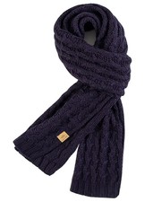 Womens Ribbed Knit Scarf Winter Warm Long Big Wrap Cashmere Wool Thick Large ...
