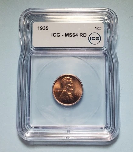 1935 P LINCOLN WHEAT PENNY ICG MS 64 RD #S256